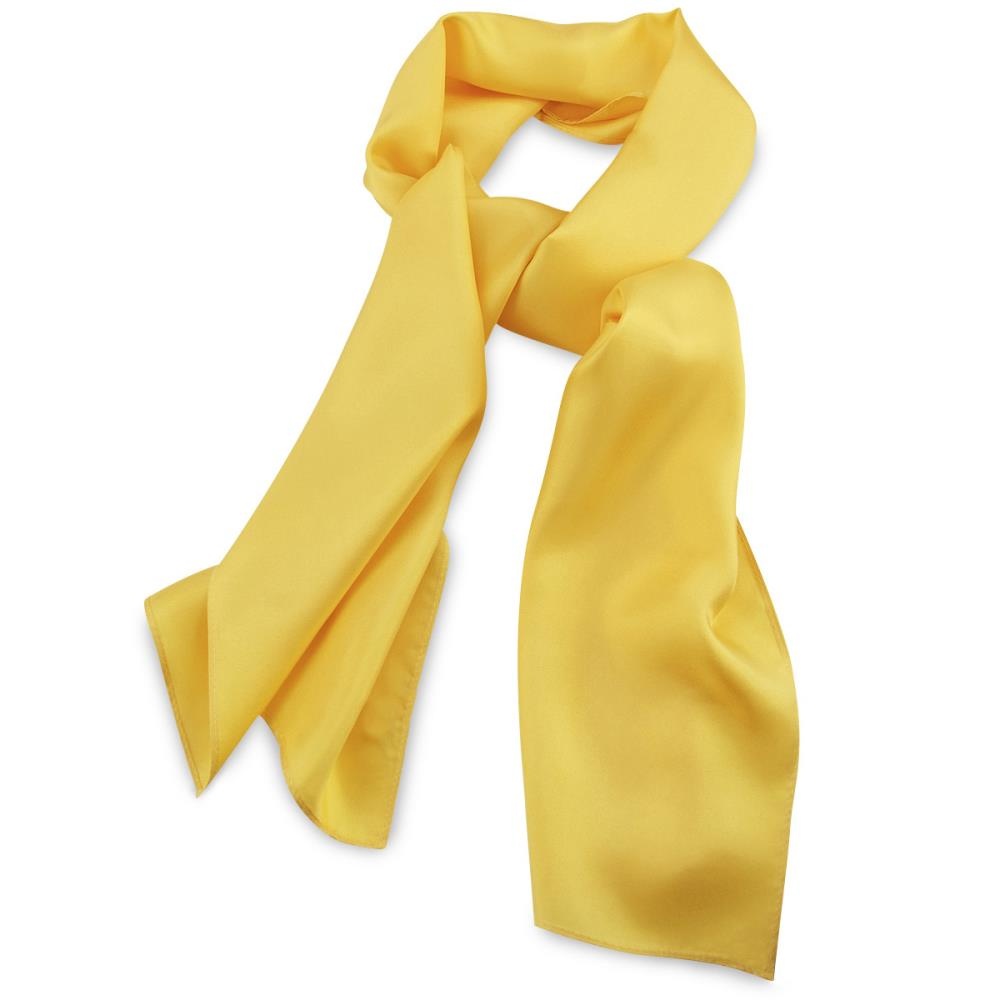 Sjaal zijde geel uni - 1